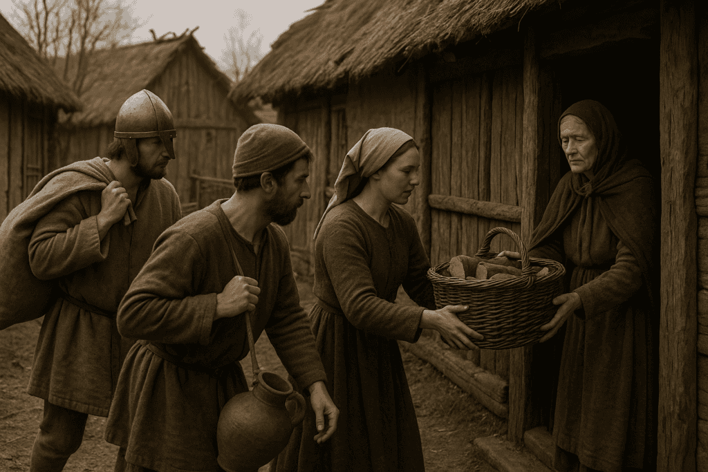 medieval-village-life_collecting firewood
