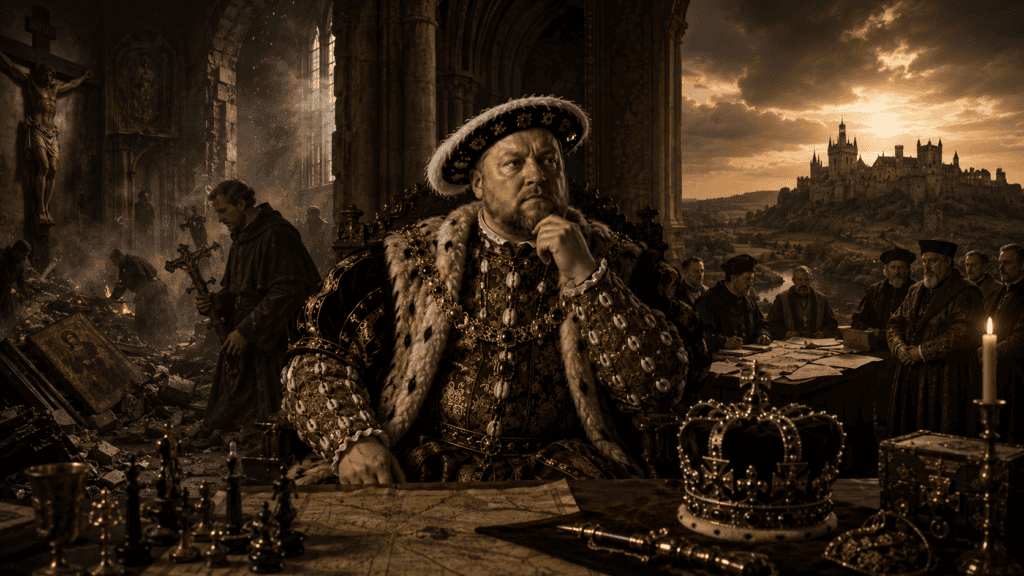 Henry VIII and the Break with Rome: Understanding Its Lasting Impact 12 Henry contemplating his decisions - Henry VIII and the break with Rome