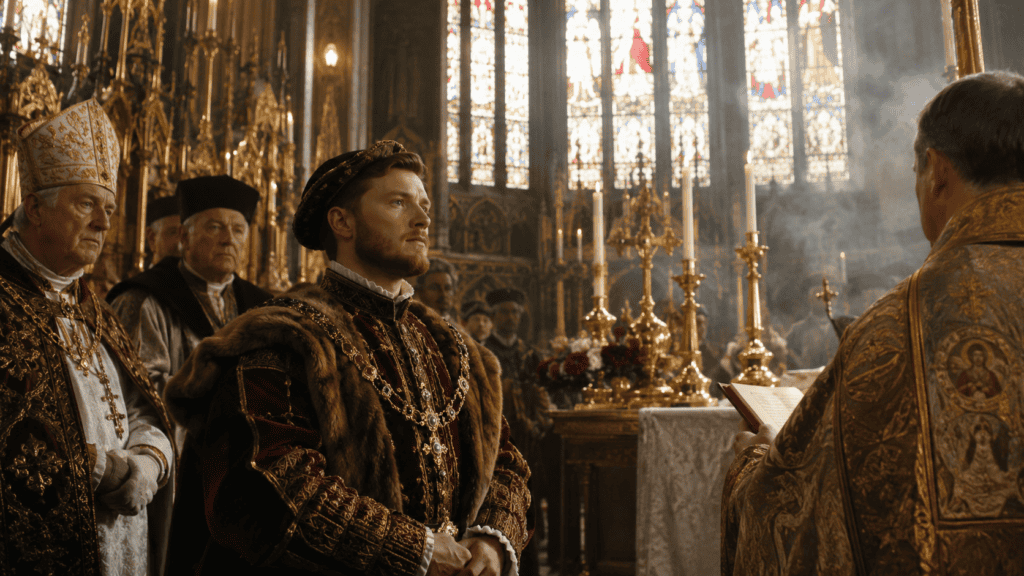 Henry VIII and the Break with Rome: Understanding Its Lasting Impact 7 Henry VIII's Break with Rome - Young Henry being sworn in as king